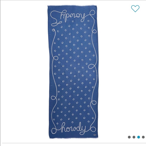 NEW • Kate Spade • Howdy Oblong Horseshoe Scarf - Picture 3 of 6